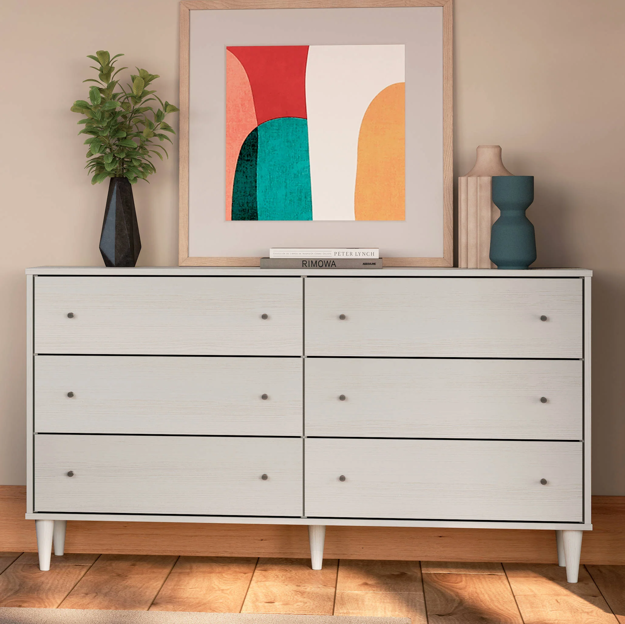 Mid Century 6-Drawer Dresser - Image 15