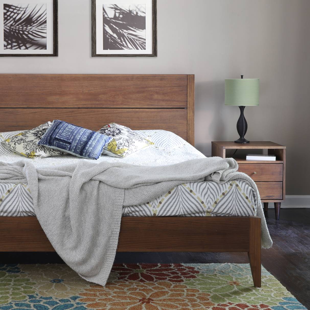 Mid Century Panel Bed - Image 4