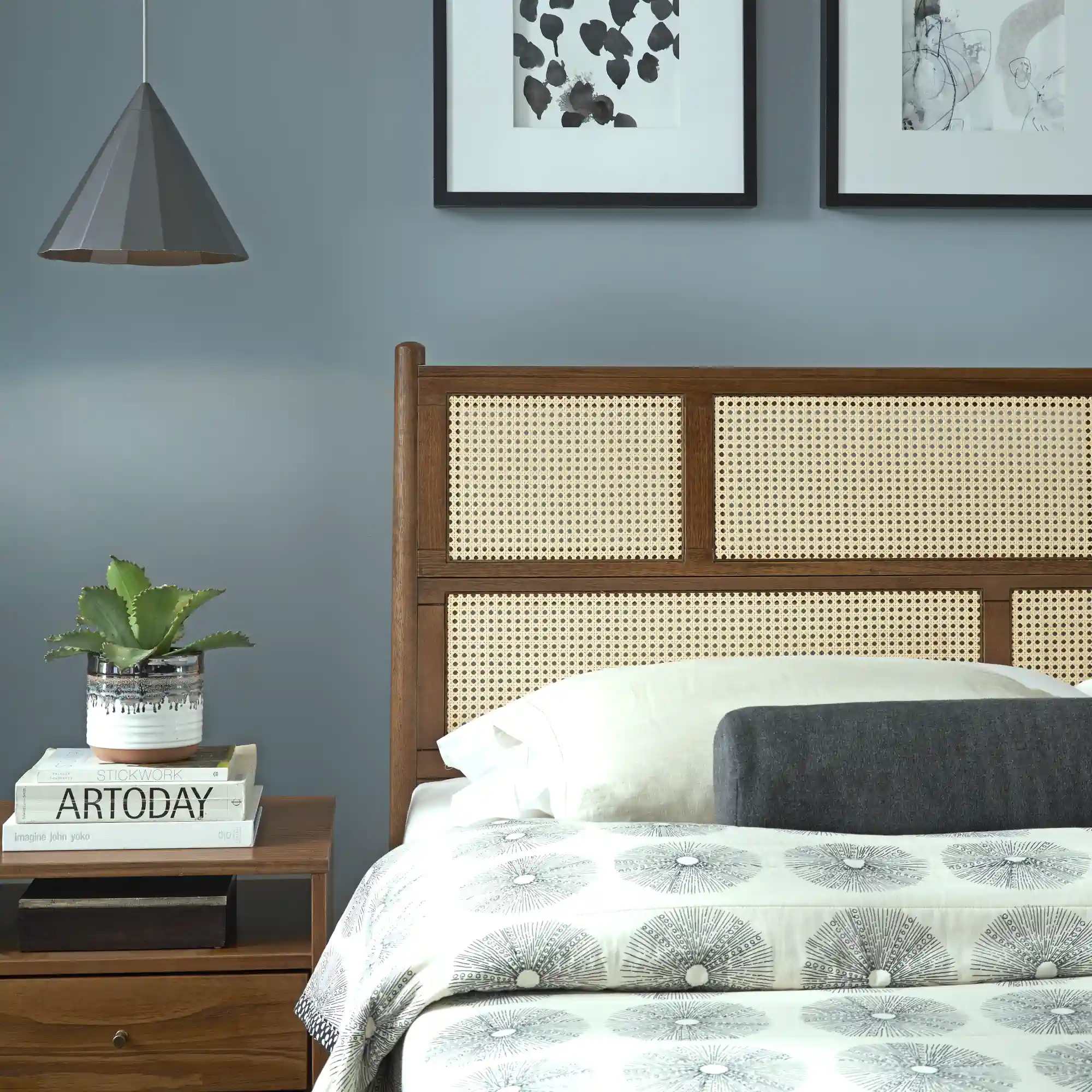 Mid Century Cane Bedroom Set (5-Piece) - Image 9