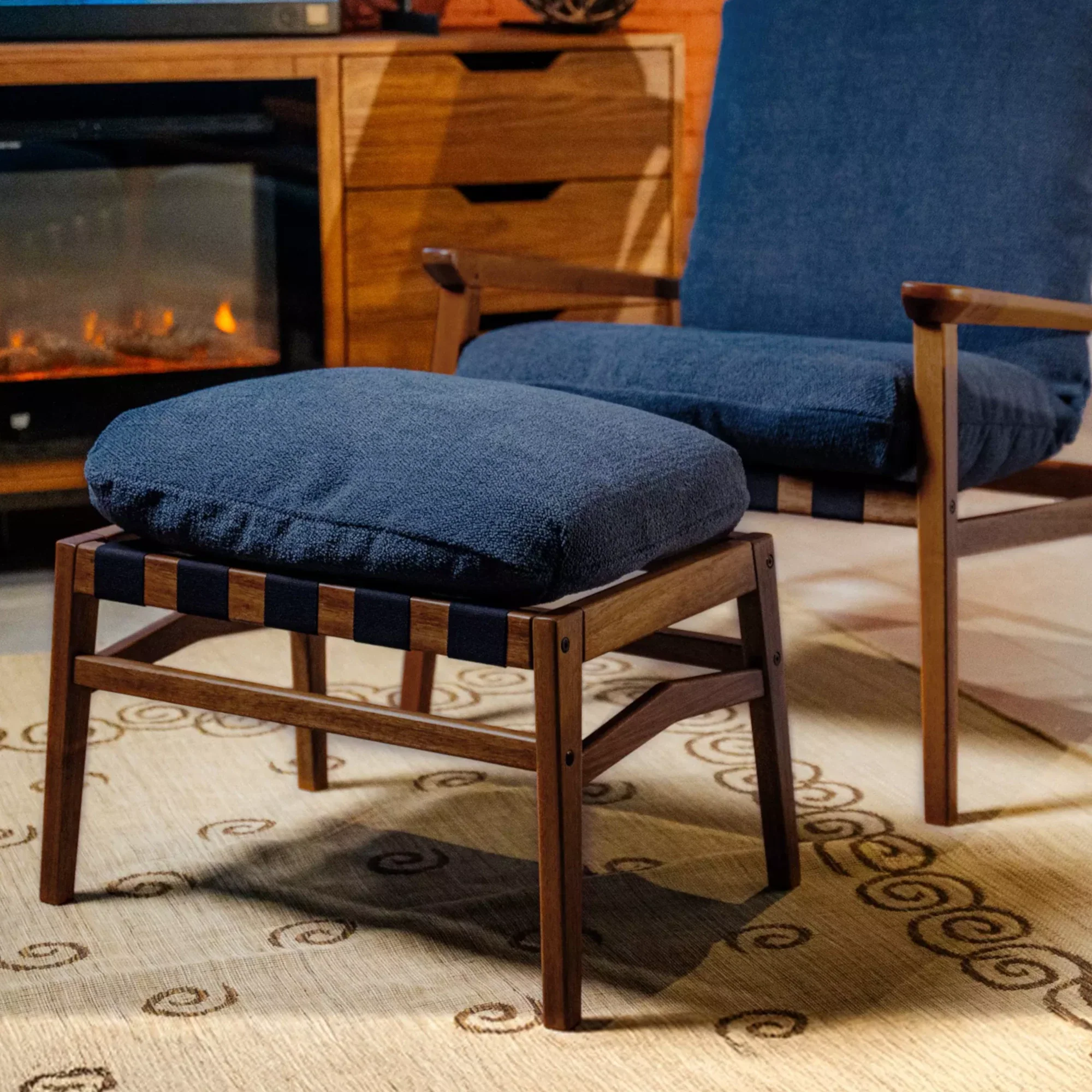 Mid Century Ottoman - Image 3